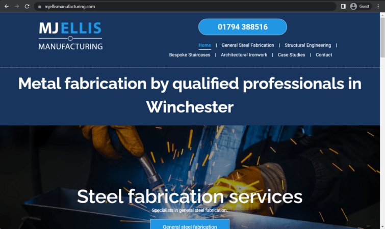m j ellis manufacturing landing page
