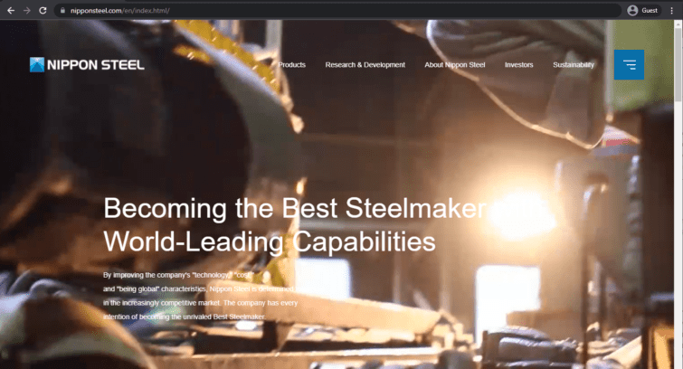 nippon steel landing page