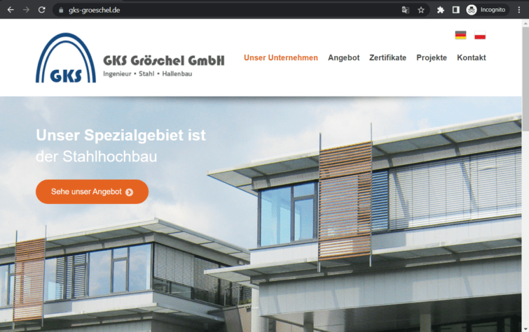 gks gröschel gmbh landing page
